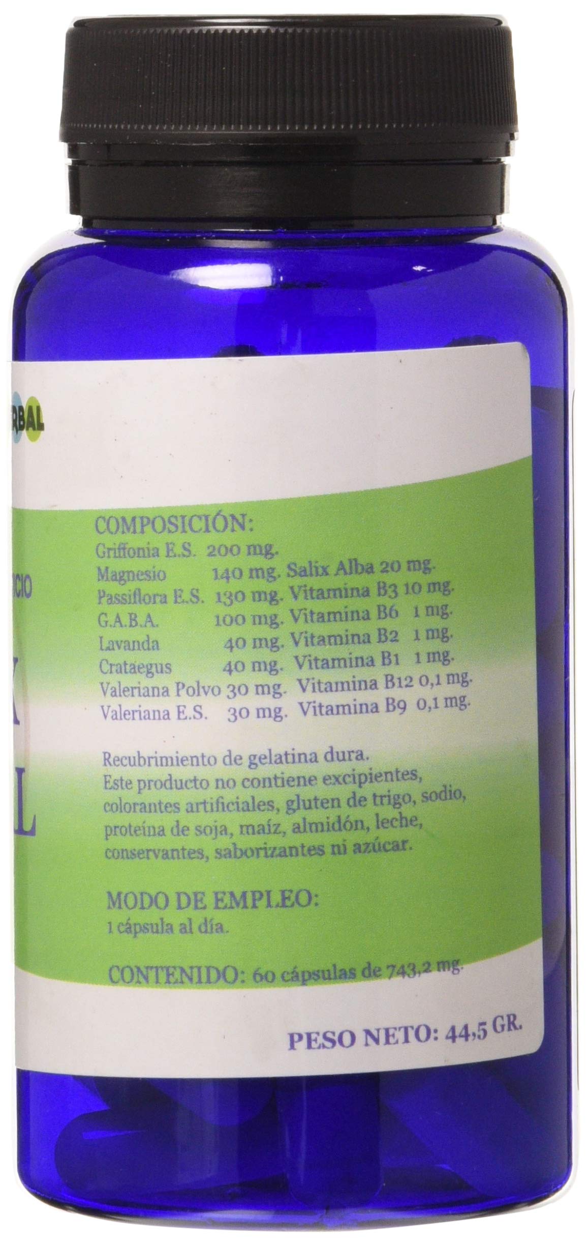ALFAHERBAL RELAX HERBAL 60cap. – complément alimentaire sous forme de gélules, boîte de 60 gélules, recommandé en complément d’une alimentation équilibrée et associe fonctionnalité pratique et sensati