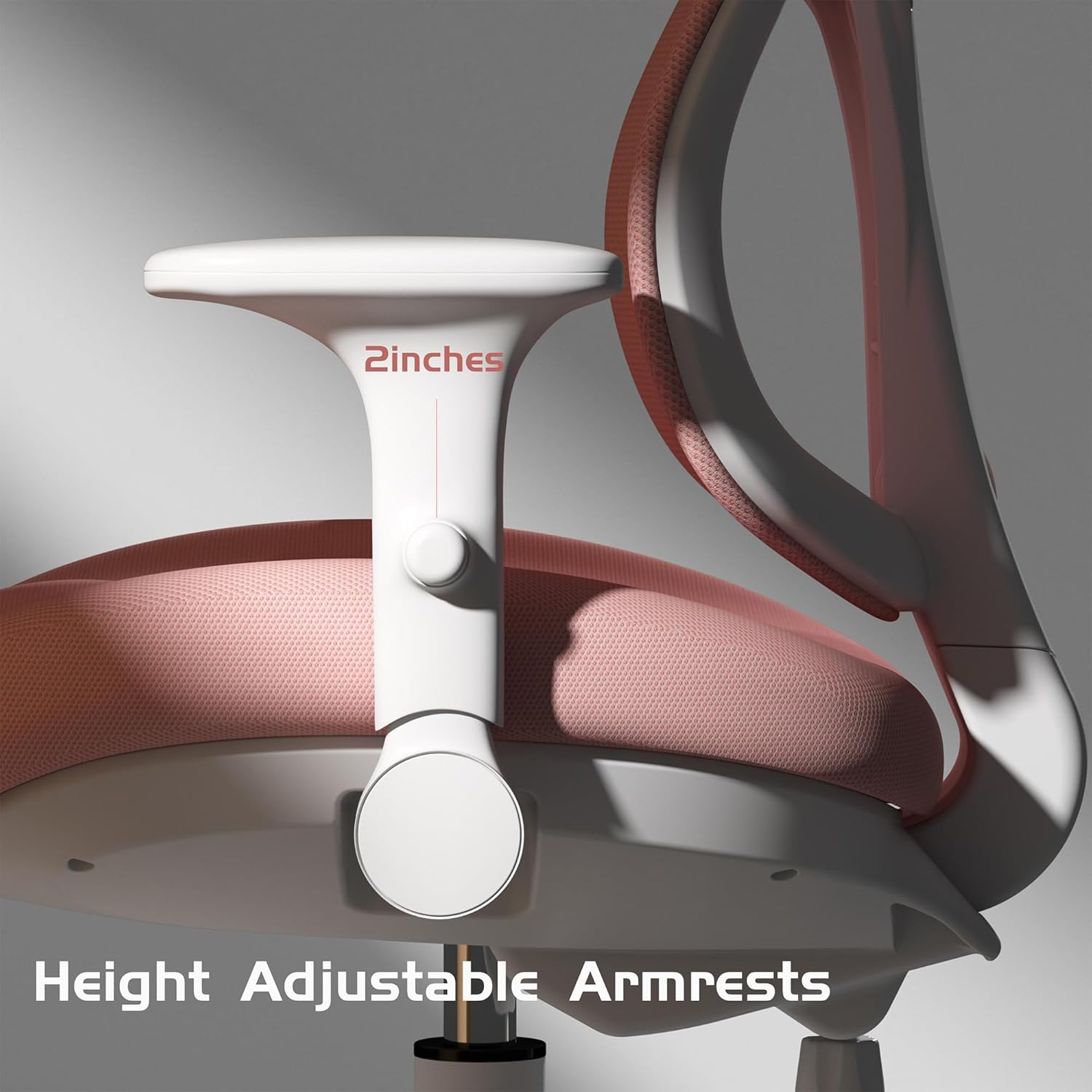 Desk Chair, Ergonomic Study Chair for Kids with Lumbar Support and Footrest, Adjustable Height, Flip-Up Armrests, Mesh Student Chair with Adjustable backrest, Model Deer (Pink)