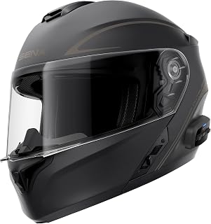 Sena Outrush R Bluetooth Modular Motorcycle Helmet with Intercom - Matte Black XL, FMVSS 218 DOT Certified
