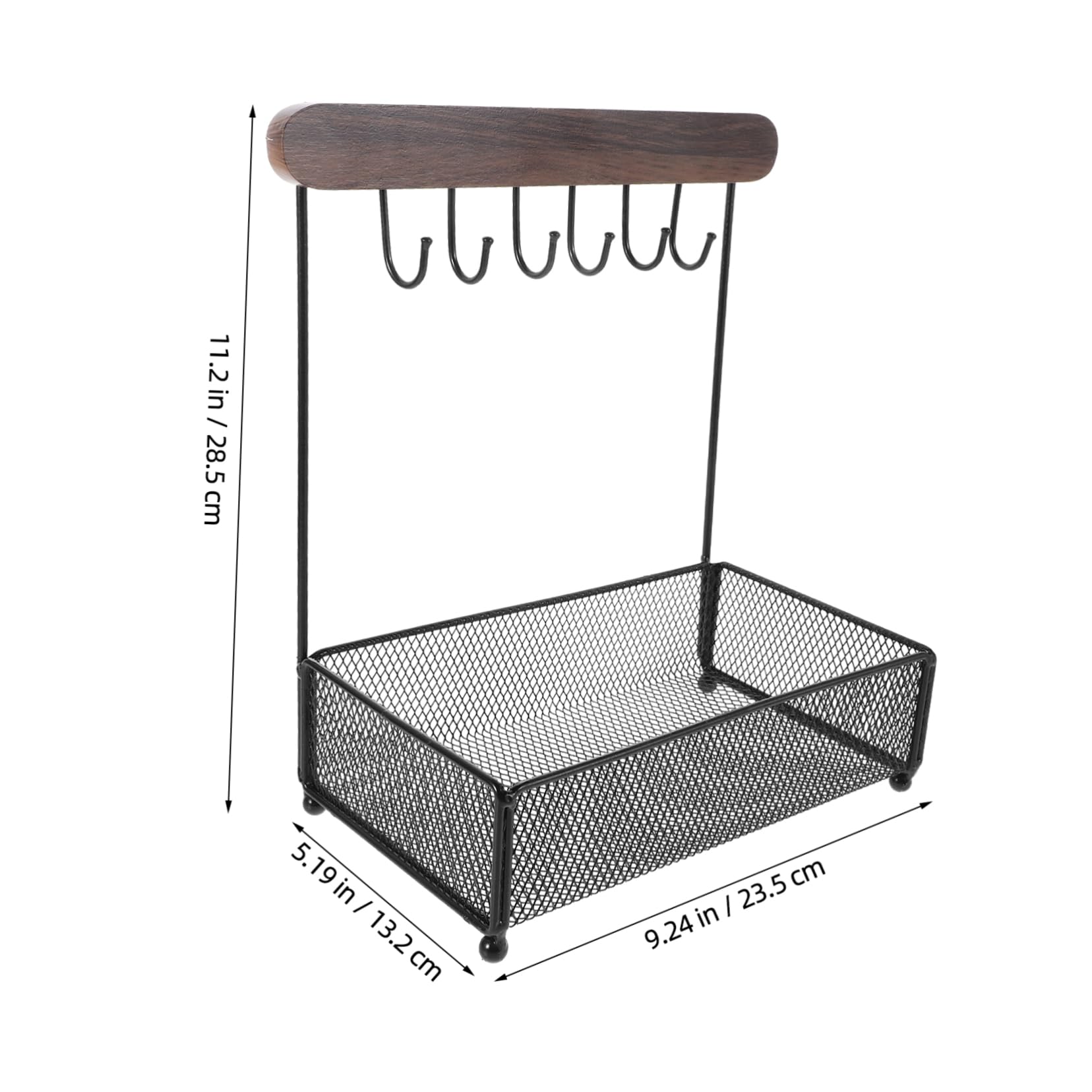 Schmuck-organizer-ständer Mit Haken Und Fächern Kompaktes Tischregal Für Schlüssel Und Accessoires Stabiles Aufbewahrungsregal Für Schmuck Und Utensilien