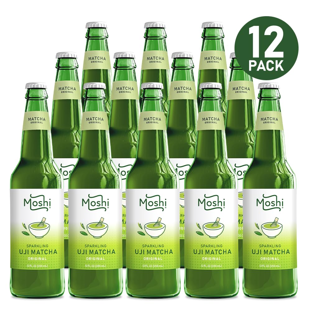 Moshi Sparkling Drinks - Original Matcha (12 Bottles)