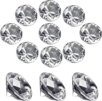 100Pcs Clear Acrylic Diamonds 1 Inch Wedding Table Scatters Gemstones Confetti for Vase Fillers,Floral Decor,Bridal Shower Decorations,Home Centerpieces,Candle Display (Clear)