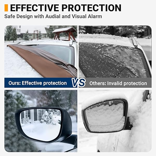 AstroAI Windshield Snow Cover Car Windshield Cover for Ice and Snow Winter Protection for Cars