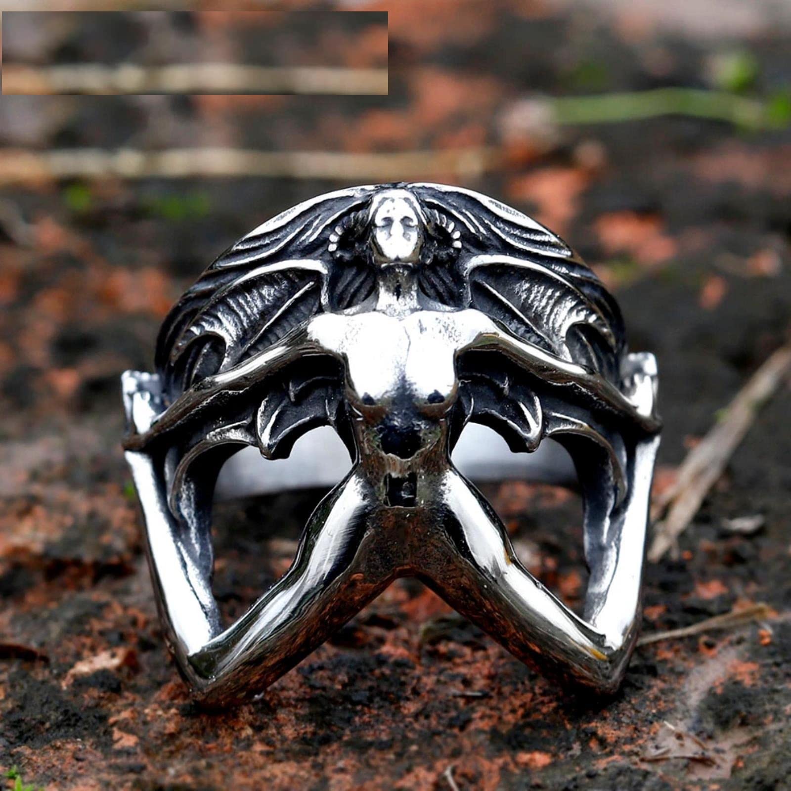 Amazon.com: LAYCHEN New Men's Rings 3D Women Body Shape Gothic