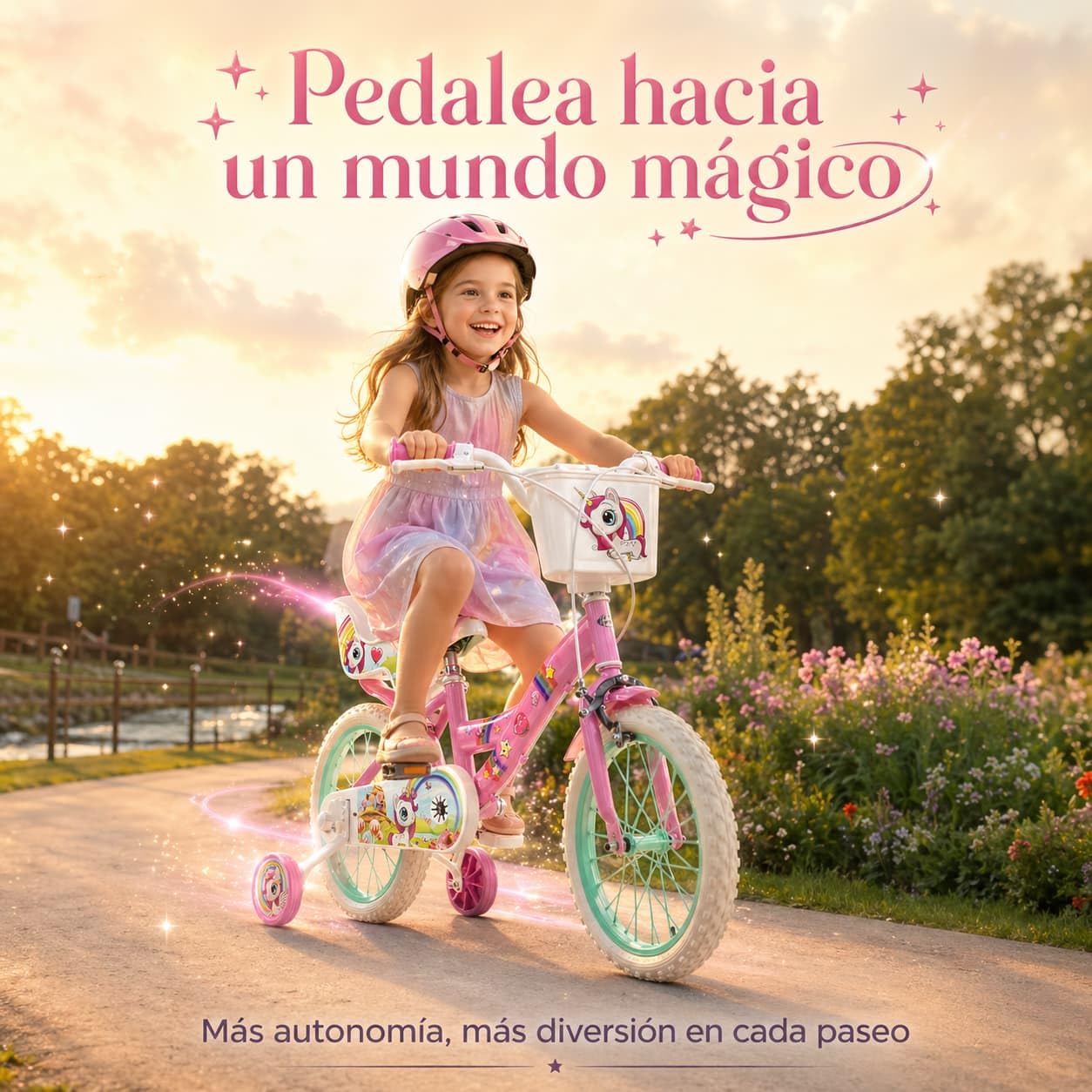 TOIMSA Bicicleta Unicornio 16" (5/8 años)