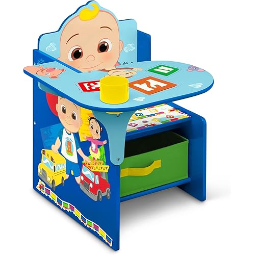 Delta Children Chair Desk with Storage Bin - Greenguard Gold Certified, CoComelon
