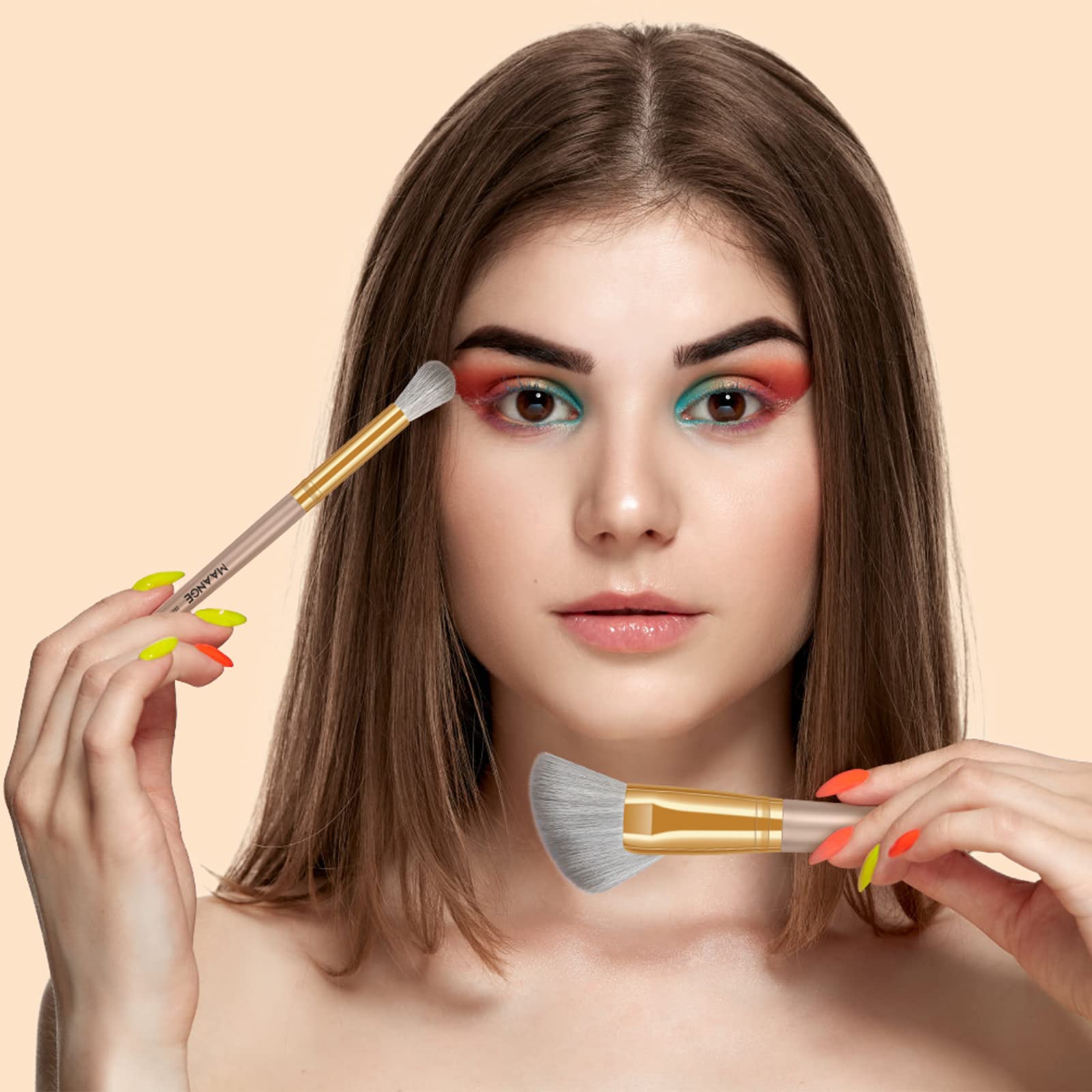 Set de pinceaux de maquillage, 25 pinceaux professionnels pour le maquillage, fond de teint, visage, yeux, lèvres, pinceau pour fard à paupières, set avec boîte cadeau noire