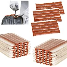 90PCS 4" Tire Repair Strings, Brown Automotive Tool Tire Repair Plugs, Tire Plugs Heavy Duty Tire Sealing Strip for Tubeless Tires Car, Bike, ATV