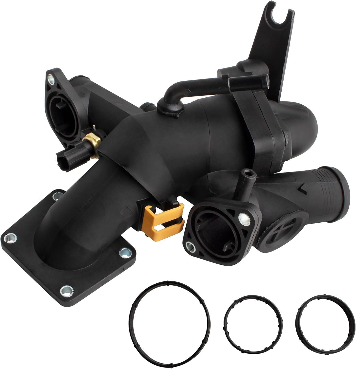 BOXI Engine Coolant Thermostat Housing Assembly Fits for Jaguar XF S-Type Super V8 Vanden Plas XJ8 XJR XK XKR XK8 / Replaces AJ810214 AJ811793