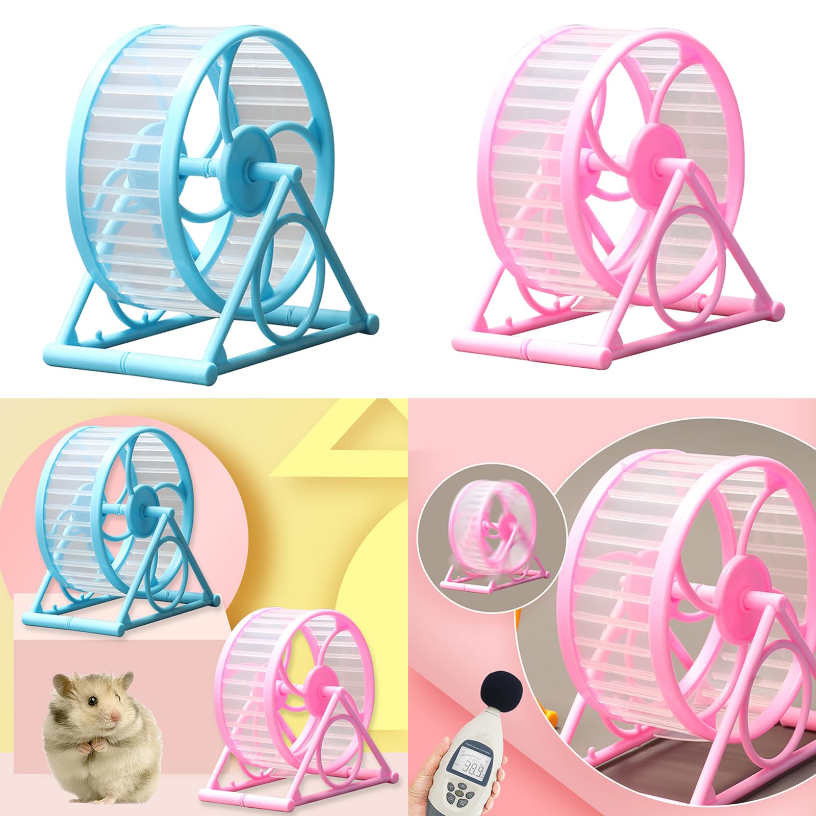 Bird Running with Stand for Hamster Desktop Or Cage Colorful Spinner Colorful Running Wheel Jogging Toy