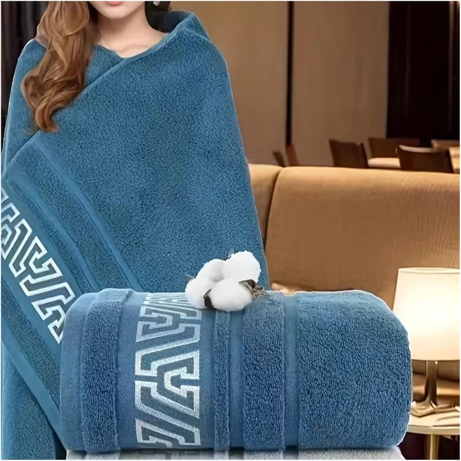 380g Cotton Thick Bath Towel 70 * 140 Soft Absorbent No Shedding(Grey)