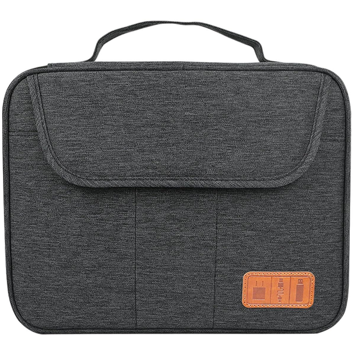 Estuche Organizador Electrónico de Doble Capa Grande (28,5x23x6 Cm) en Poliéster Resistente al Agua, Bolsa de Almacenamiento Digital para Cables y Accesorios de Viaje, Compatible