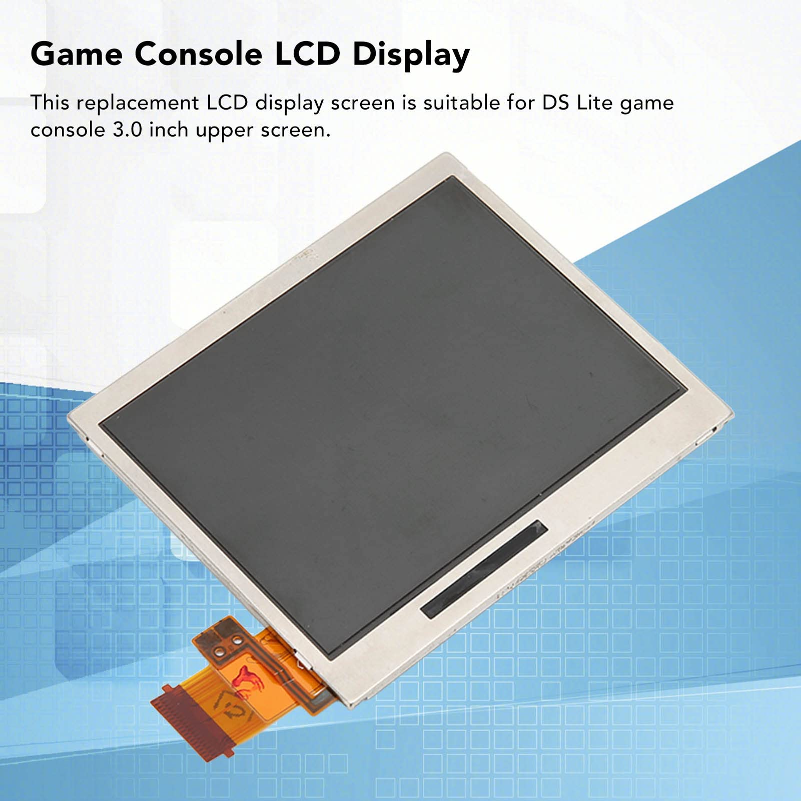 Sxhlseller Écran D'affichage LCD de 3 Pouces, Remplacement D'écran Tactile LCD pour Console de Jeu Polyvalente, écran D'affichage LCD pour Console de Jeu DS Lite Écran Supérieur de 3 Pouces