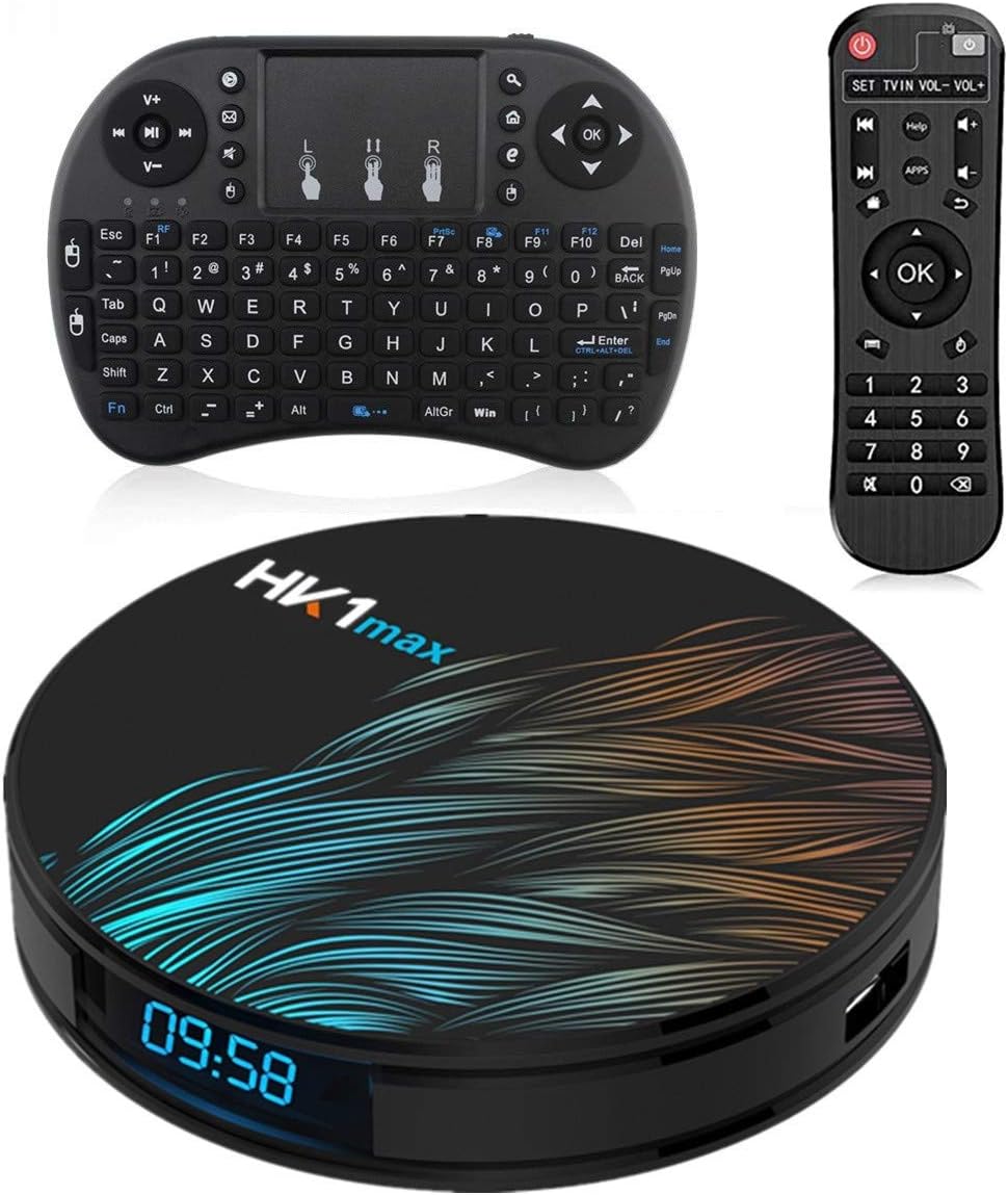 HK1 MAX Smart Android 10.0 TV Box with Free Wireless Keyboard, 2GB RAM 16GB ROM, Ethernet LAN, 2.4G/5G Dual WiFi,HD, 4K, H.265 Decoding Set Top Box