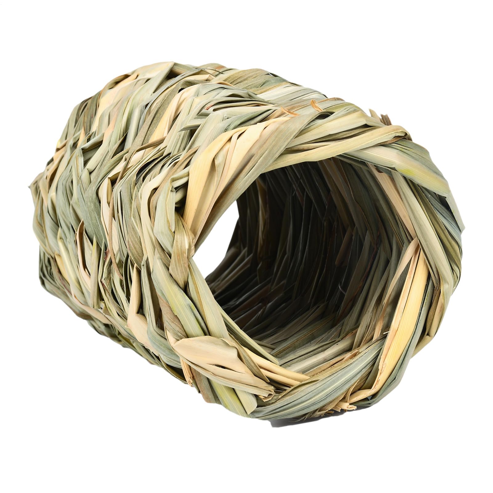 Grass Play Tunnel for Pets - Woven for Rabbits and Hamsters, Chew House for Small Animals, Environmentally Friendly Natural Bedding, Soft, Durable Design | Enrichment for -Meersc