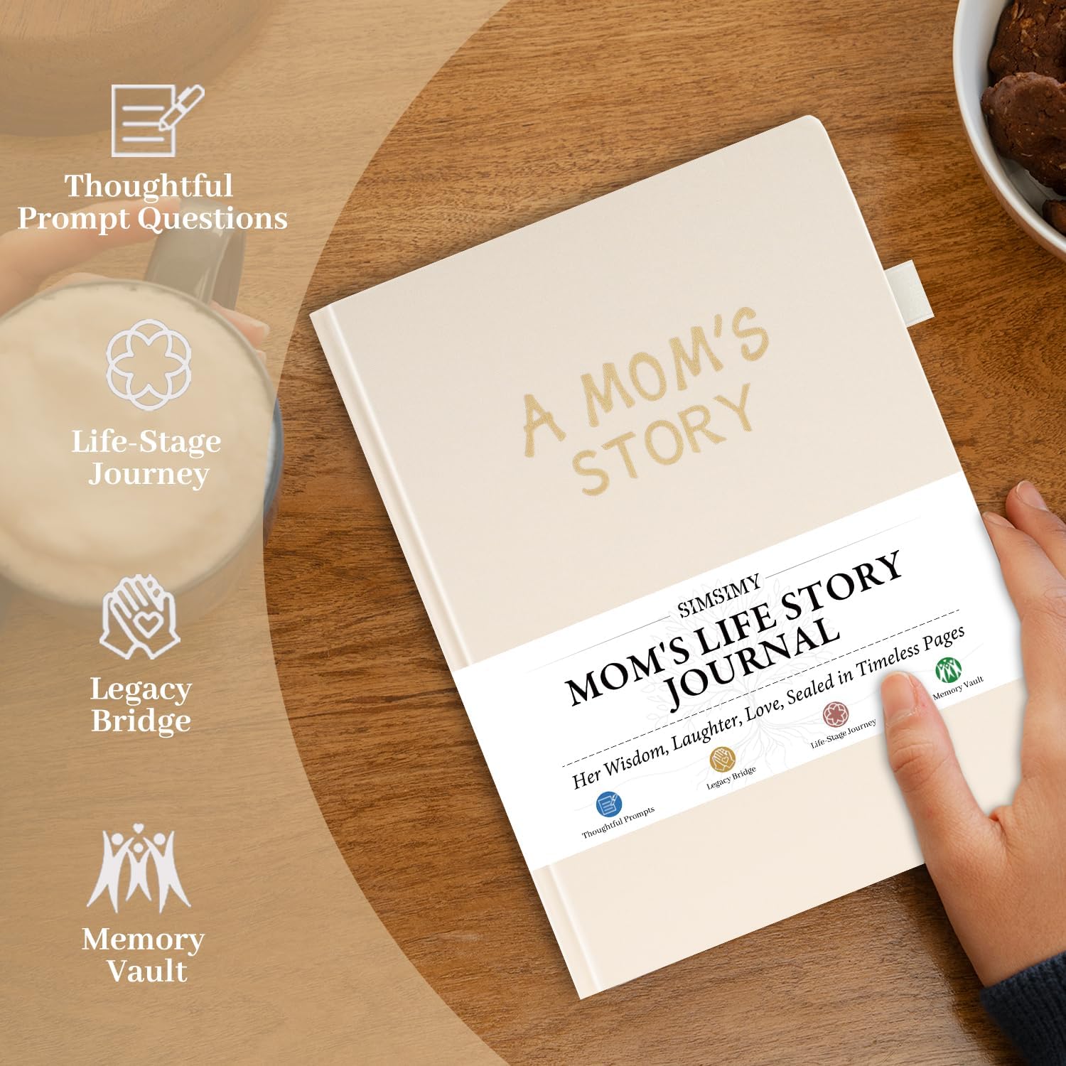 Mom Life Story Book Journal, A Mother’S Guided Journal with Prompt Questions to Share Her Journey & Memories, Meaningful Family Keepsake Gift for Mother's Day, Birthday, Christmas from Daughter & Son - Image 2