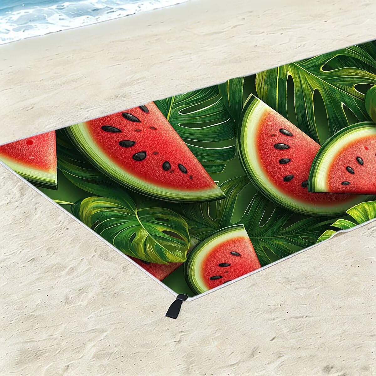 Telo Mare Microfibra, Telo Mare Grande 90x200cm 2 Pezzi, Asciugamano Palestra Donna Asciugatura Rapida, Antisabbia Asciugamano Microfibra, Leggero Asciugamani Palestra per Regalo Donna (Anguria) -4360