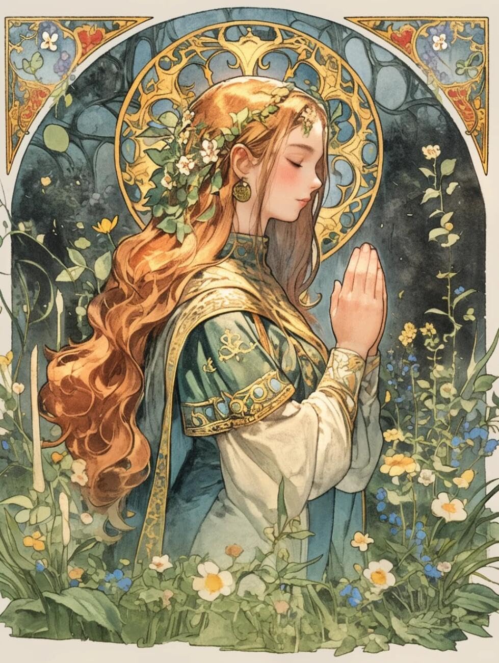 RKFLGEW 14CT Cross-Stitch Kits Anime Elf Woman Cross Stitch Starter Set for Adults DIY Needlepoint Kits Embroidery Patterns Home Decoration 40x50cm