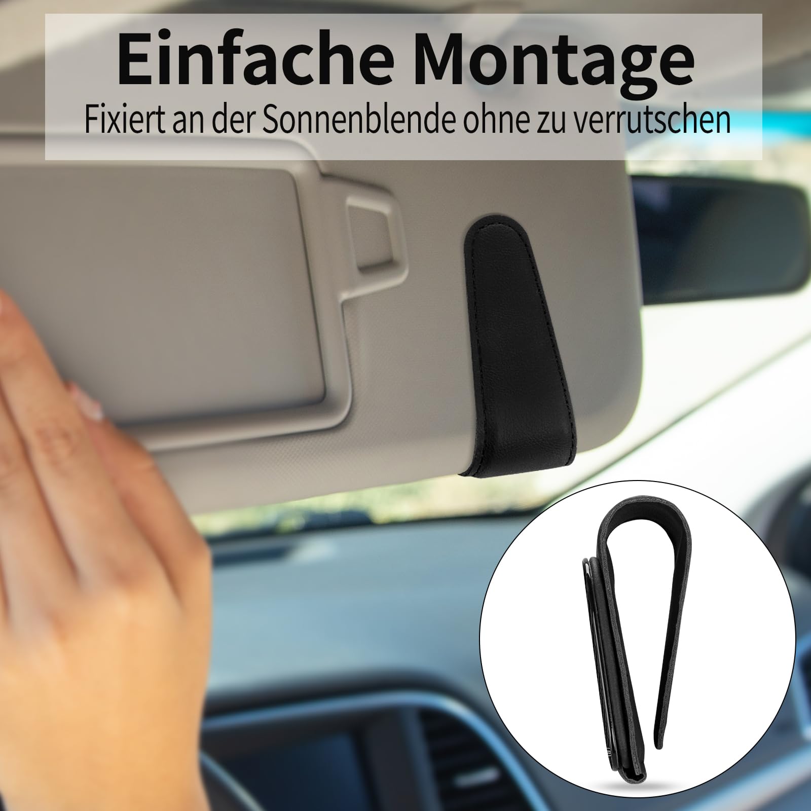 T-carbon Brillenhalter Für Die Sonnenblende – Carbon-Look Mit Magnet, Rot, Für Tickets & Sonnenbrillen – Stylisches Auto-Zubehör