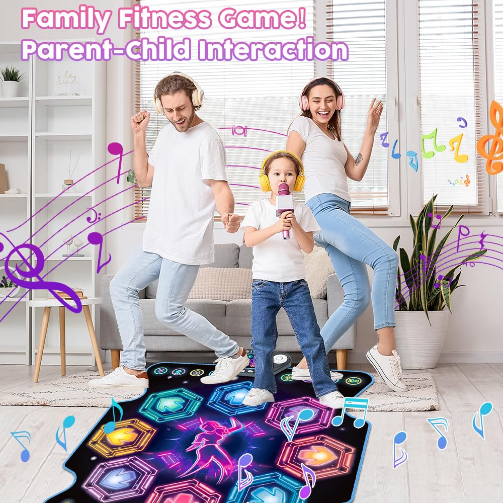 Dansmat Voor Het Beste Speelplezier - Dansmat Voor Meisjes 2 In 1 Muziekmat Voor Kinderen Met Verstelbaar Volume 100 Speelplezier Garantie 5 Game Modi 92 90 Cm