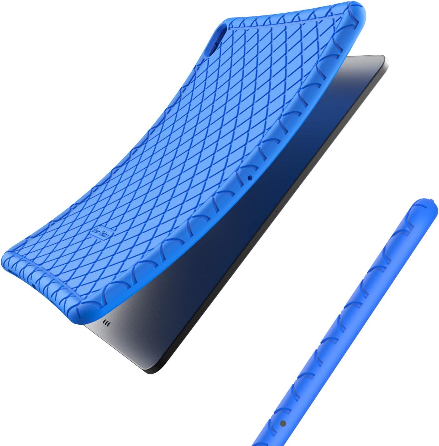 Bear Motion Silicon Case for iPad Pro 2018 Shockproof Silicone Cover Cover Cover (از شارژ اپل مداد 2 پشتیبانی نمی کند) (iPad Pro 11 2018، Blue)