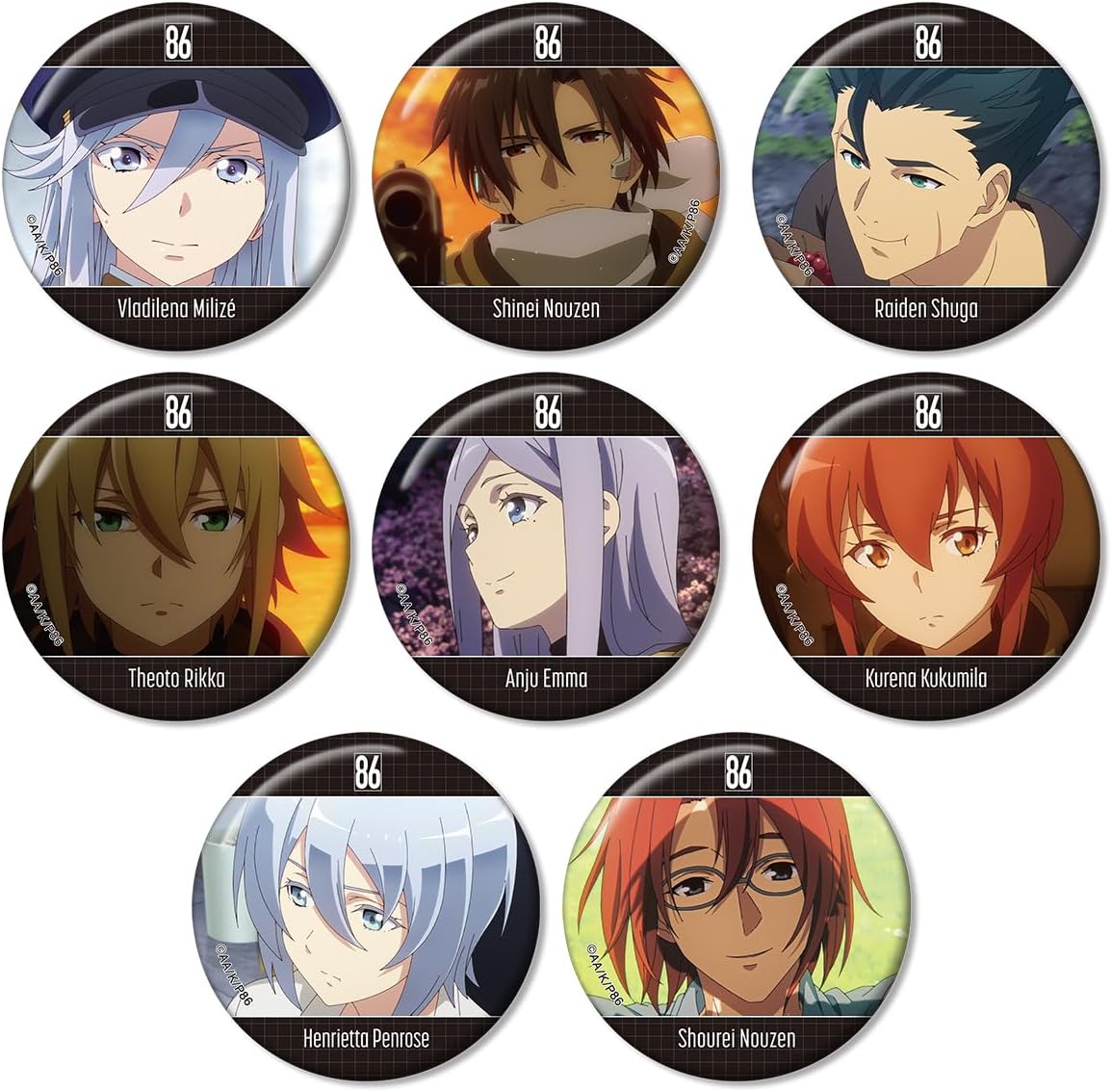 TV Anime 86 Eighty Six Trading Scene Capture Badge 8 Piece Box