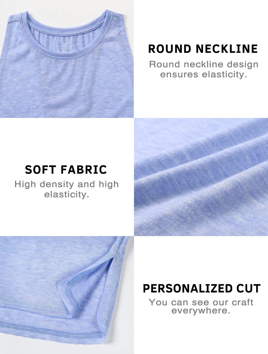 Cosy Pyro Workout-Tanktops für Damen, leichtes Lauf-Tanktop, Basic-Top, ärmellos, athletisches Yoga-Shirt, 4 Stück