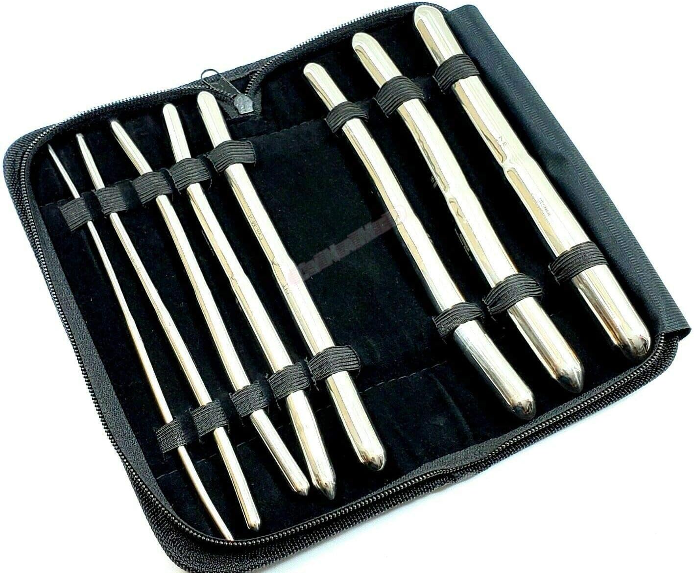Premium German Set of 8 Hegar Dilator Sounds Set 7.5" Double Ended Instrument (Double Ended)