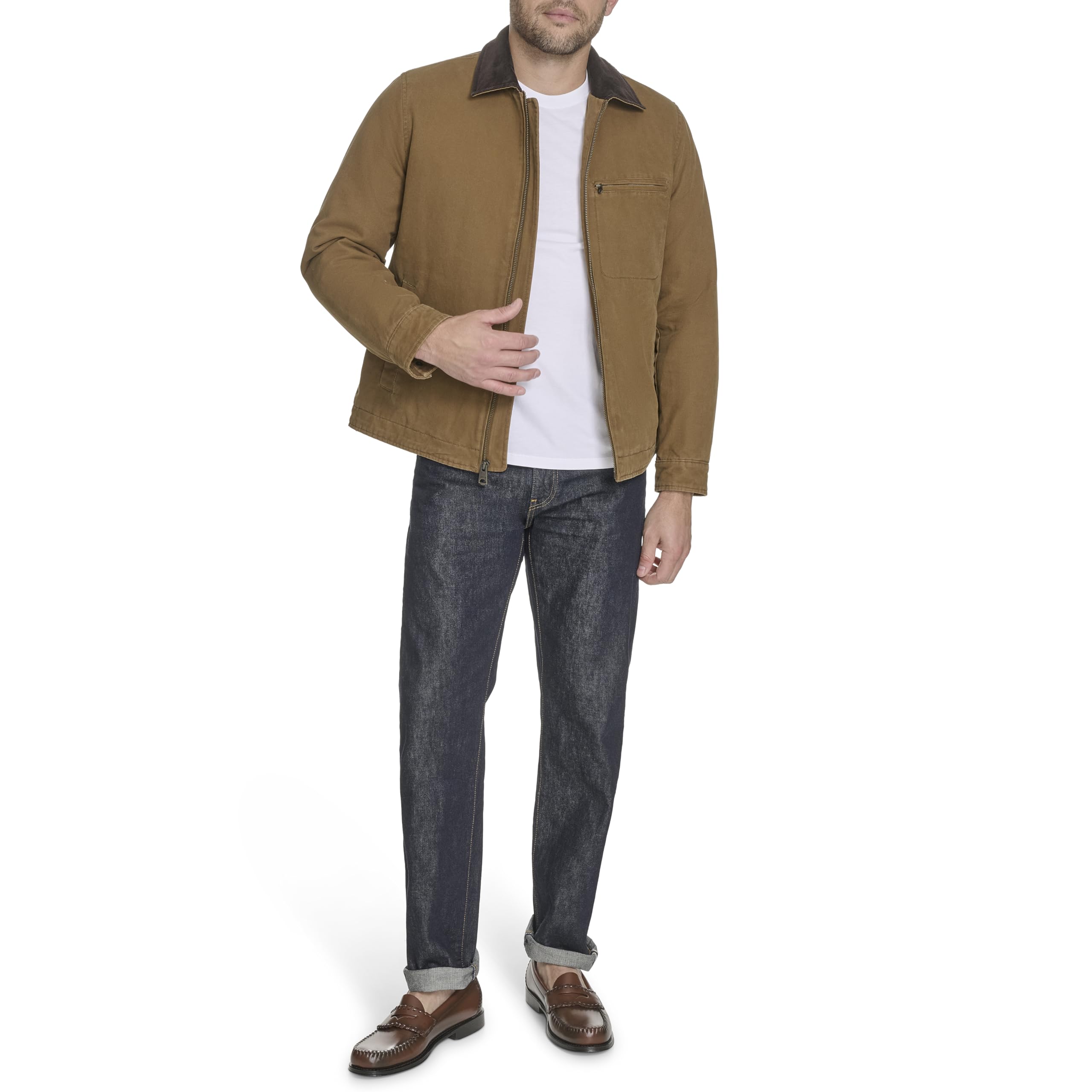 Levi's Herren Cotton Depot Jacket with Corduroy Collar Jacke, Worker Brown, M – Ansicht 2