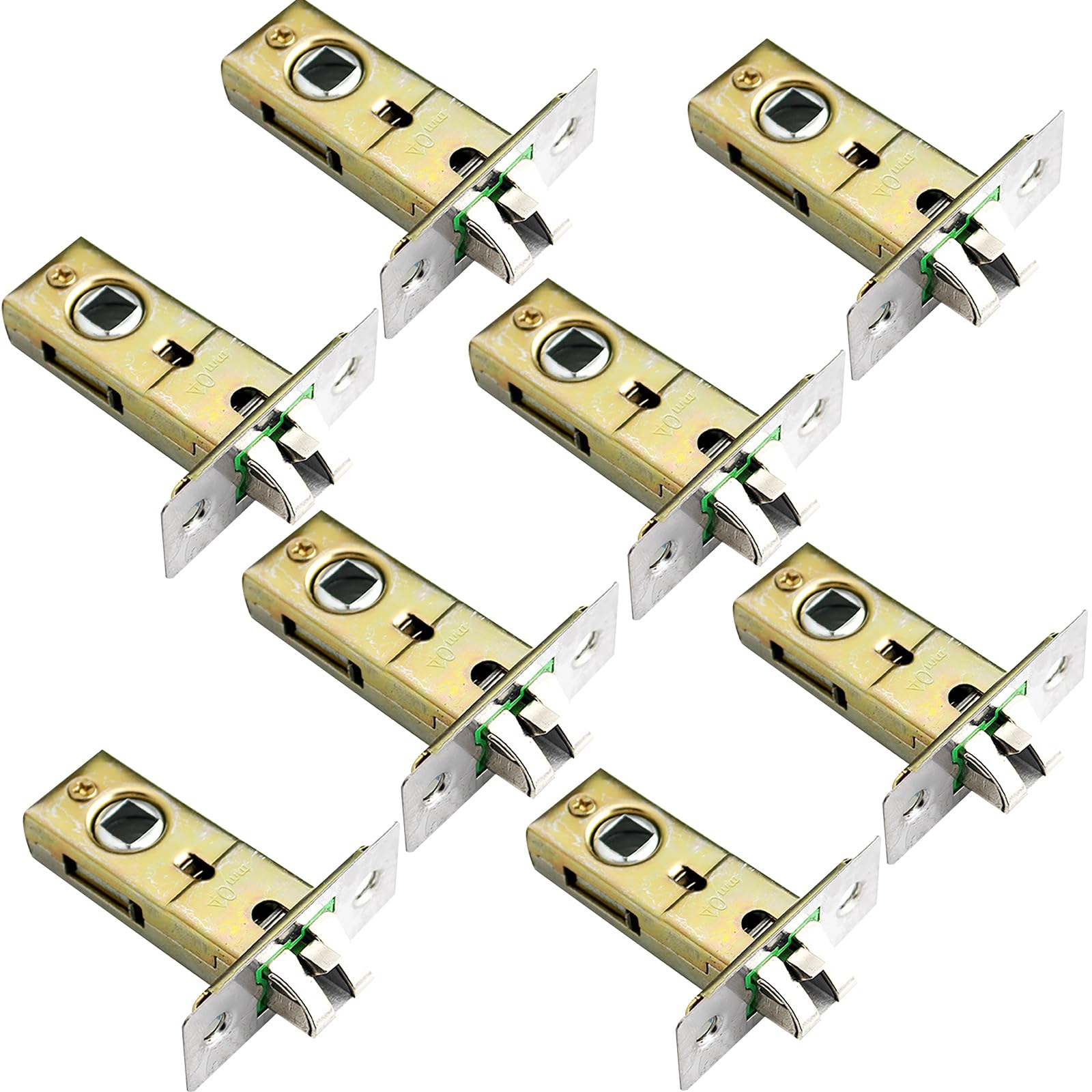 Unifizz Tubular Latch Forked 40mm Internal Door Lock Mortice Latch Polished Door Latches & Bolts for Sprung Lever Door Handles 8Pcs
