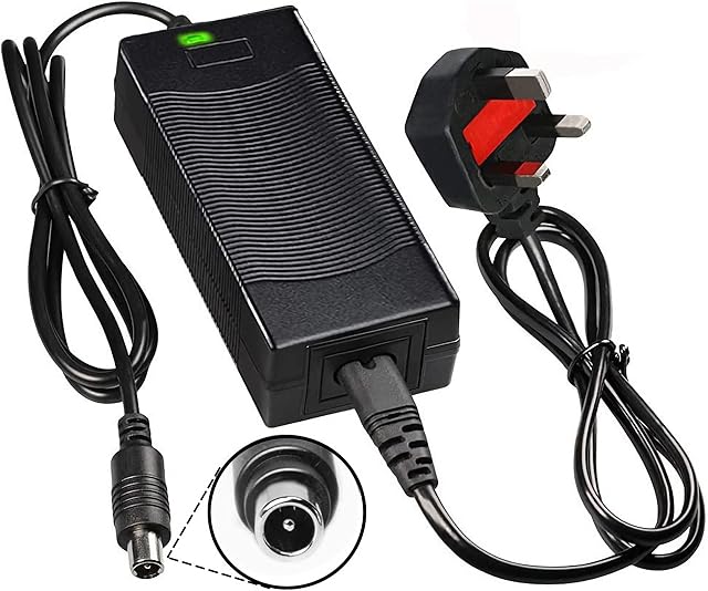 TYZYGMY 42V 2A Electric Scooter Charger 1 Pin,Power Adapter for Xiaomi M365,Pro,Pro2,Essential,1S,AOVO,Ninebot Segway ES1 ES2 ES4 E22E E25E E45E(UK Plug)