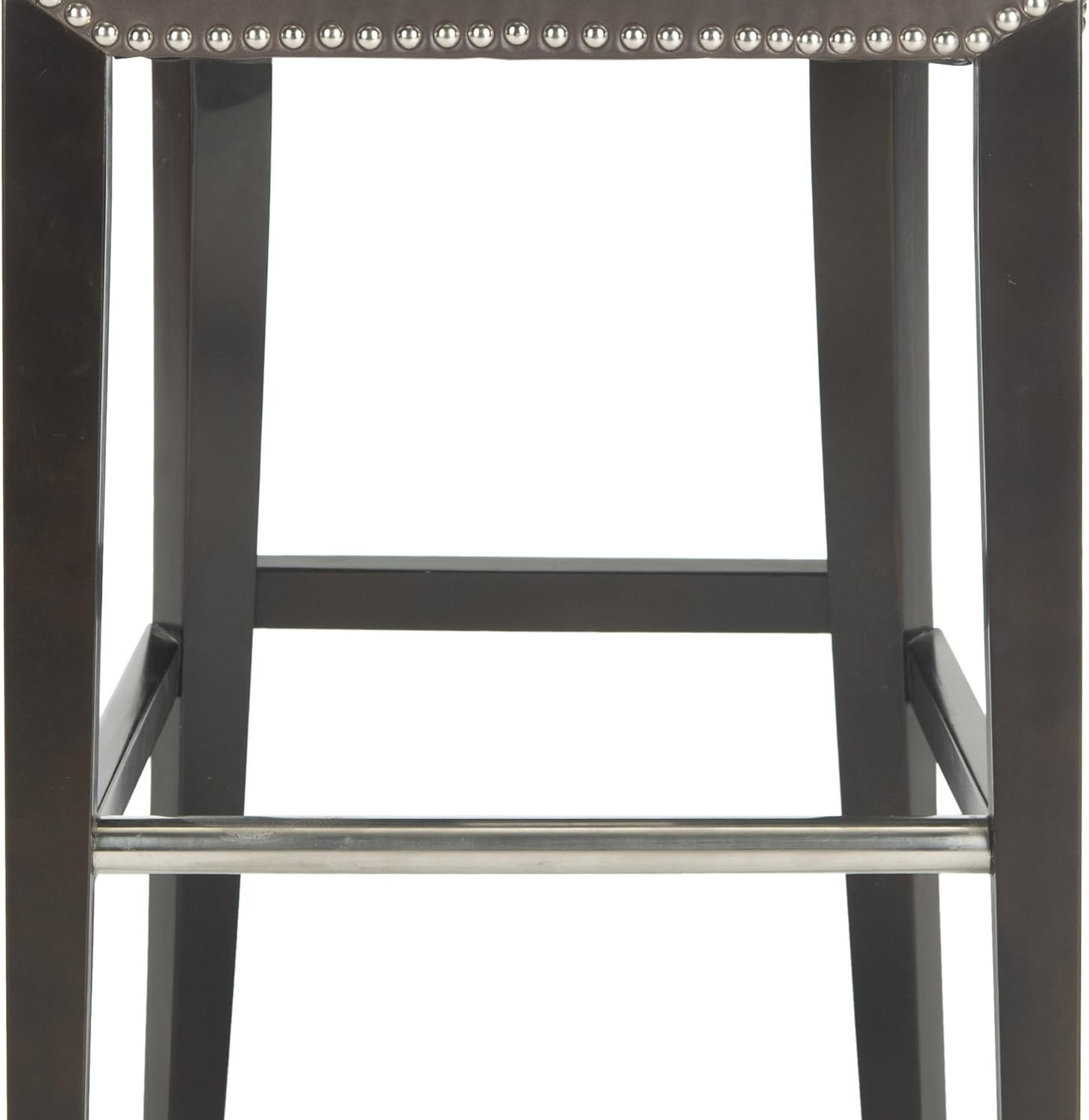 Safavieh Mercer Collection Seth Black Leather 25.9-inch Bar Stool
