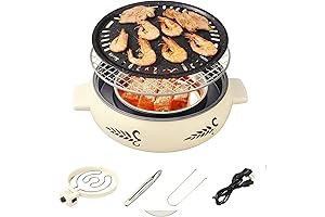 2-in-1 Electric Portable Grill: Savor Grilling Delights Indoors and Out