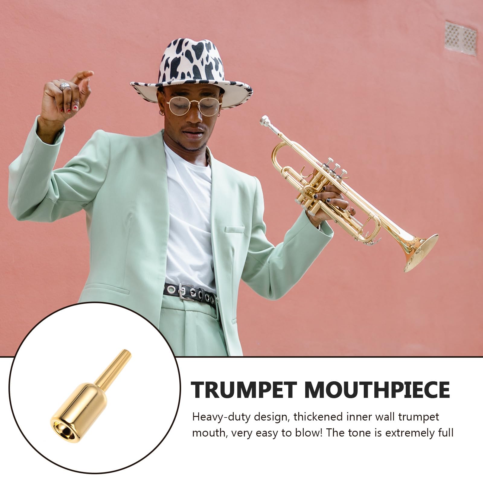 TOYANDONA Becco per Tromba in Placcatura Oro Suono Ricco ed Elegante, Accessorio Professionale per Principianti e Musicisti Esperti