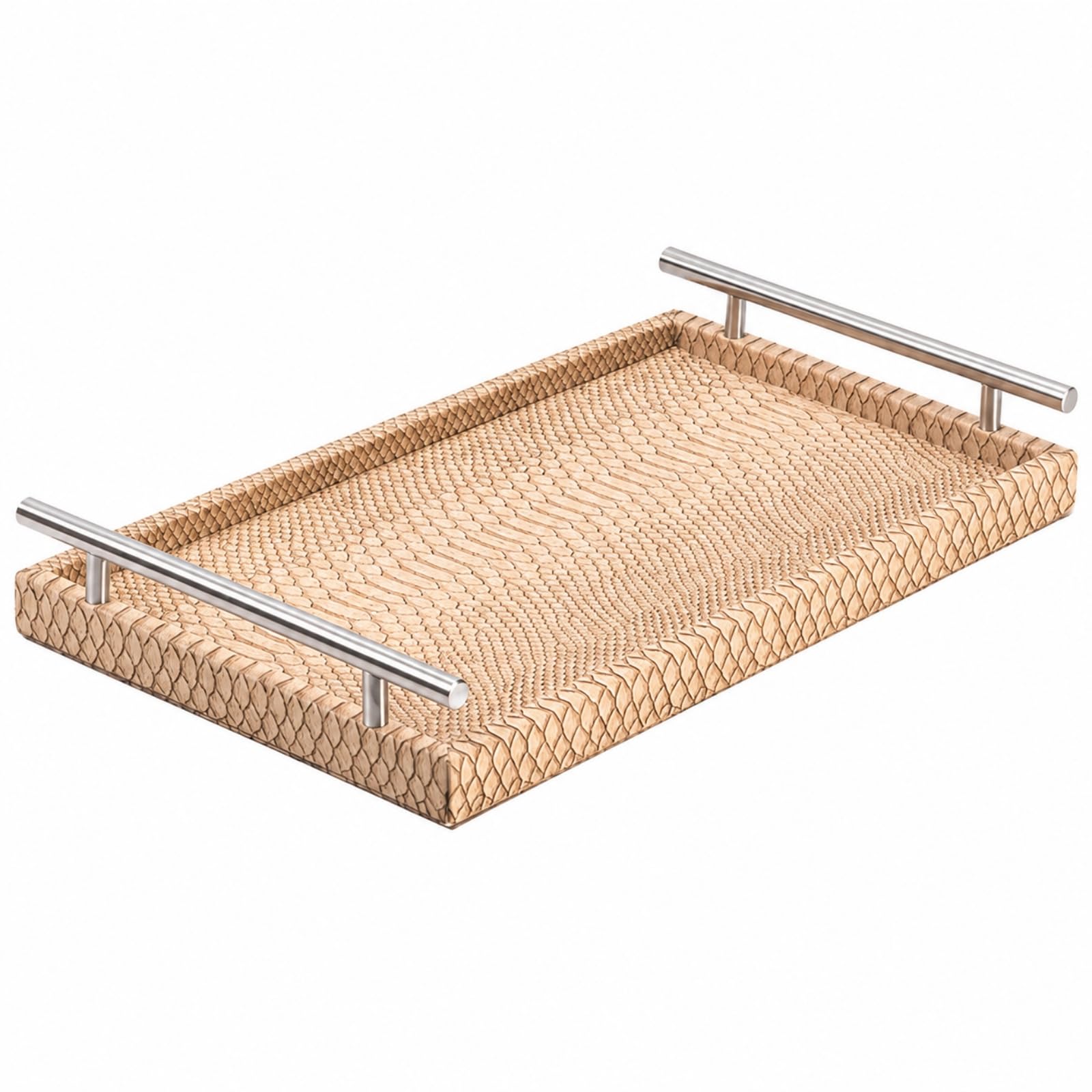 Banja PU con Base Plana Portátil Banja con Metálicas Altura Organizador perficie Bor Dorado para Recibidor,