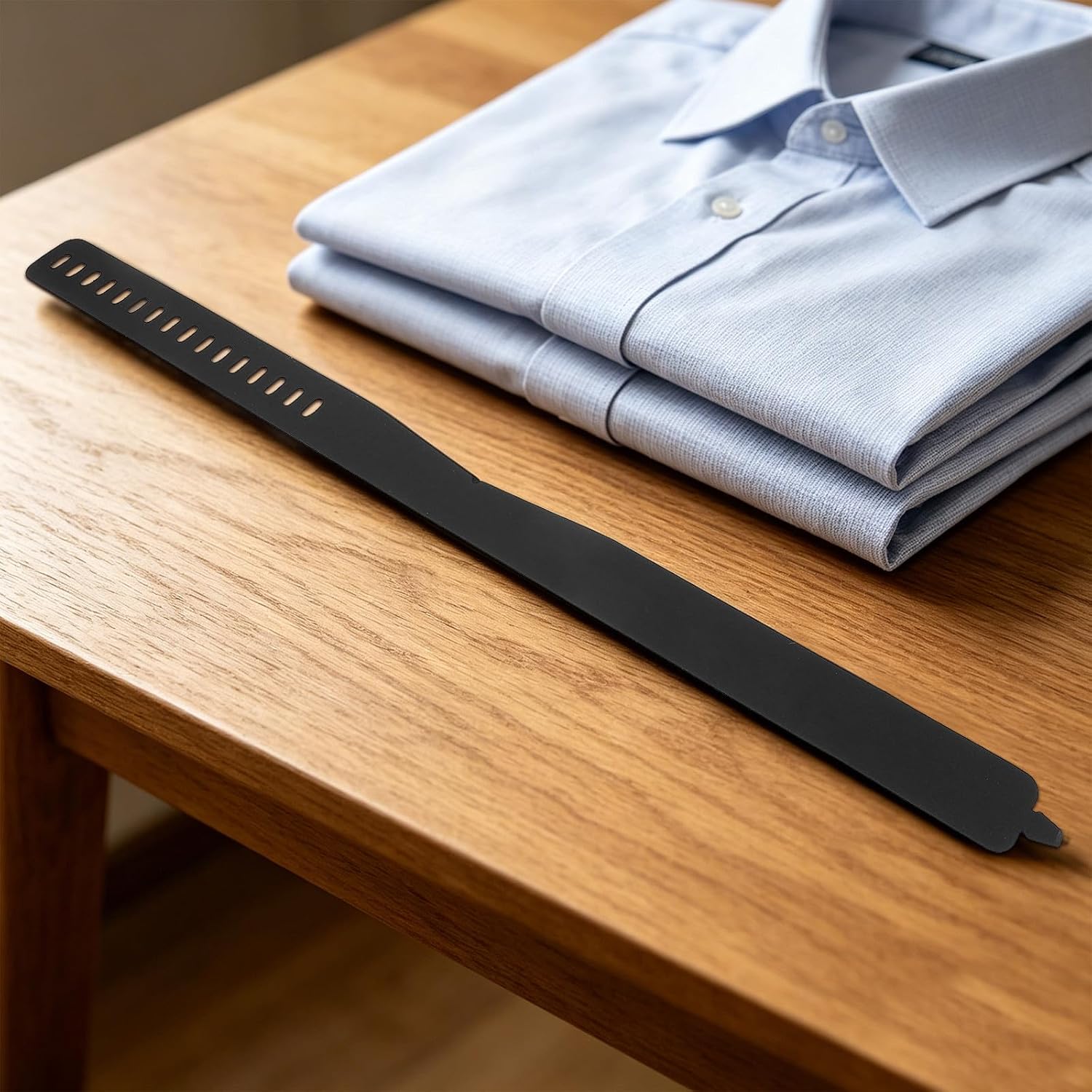 100pcs Shirt Paper Collar Strip - Adjustable Paper Collar Stays for Men and Women Black Shirt Shaping Inserts for Dress and Casual