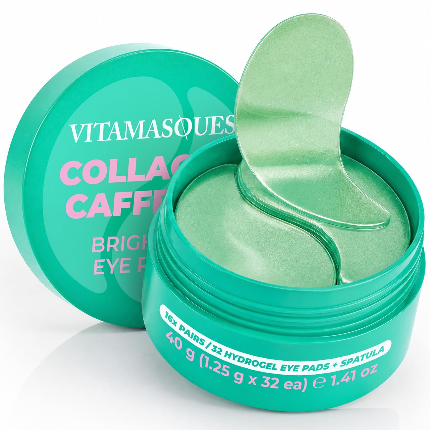 Vitamasques Collagen Caffaine Eye Pad Jar For Puffy Eyes & Dark Circles