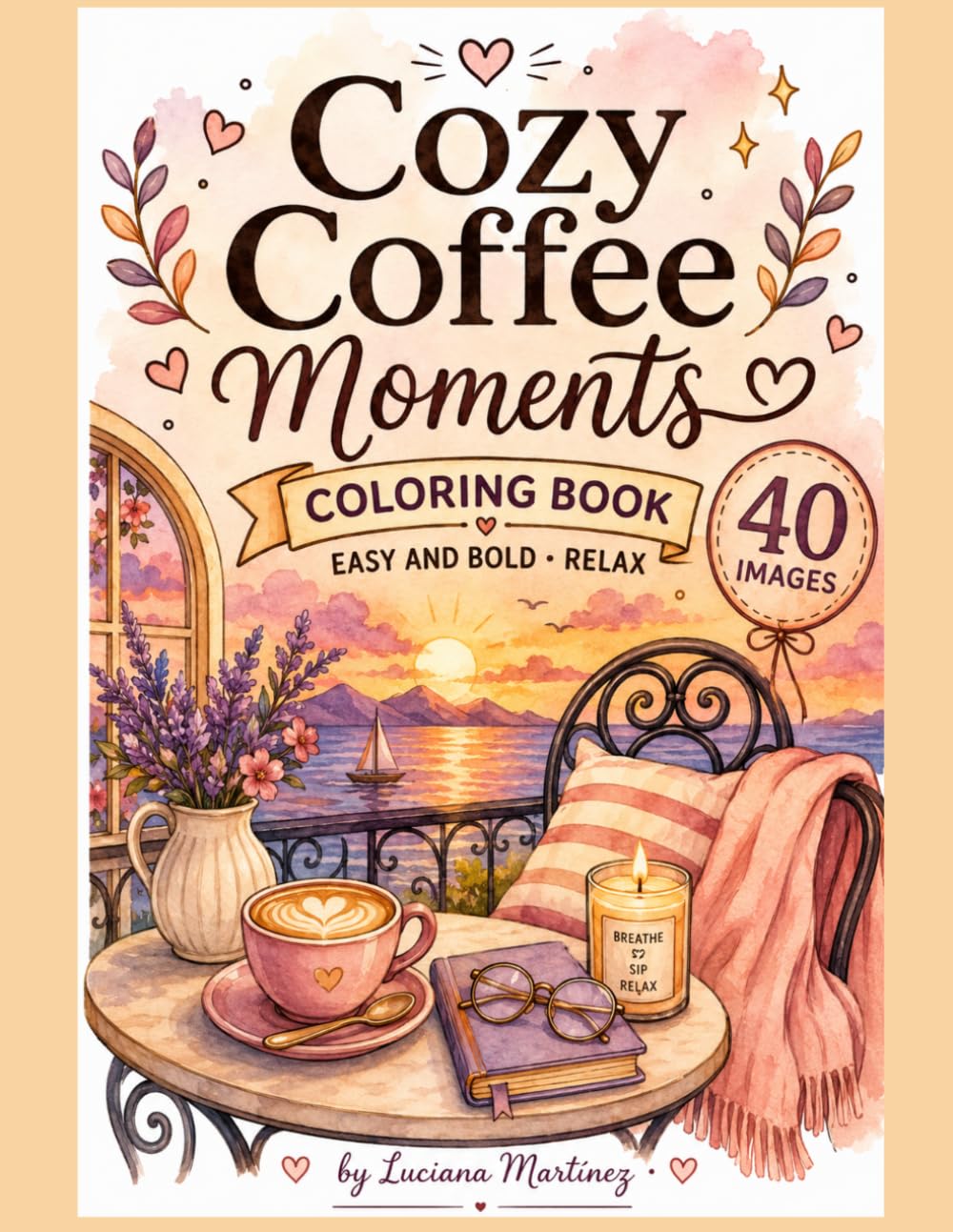 Cozy Coffee Moments: Coloring Book-Easy and Bold-Relax ("Cozy Moments Collection")
