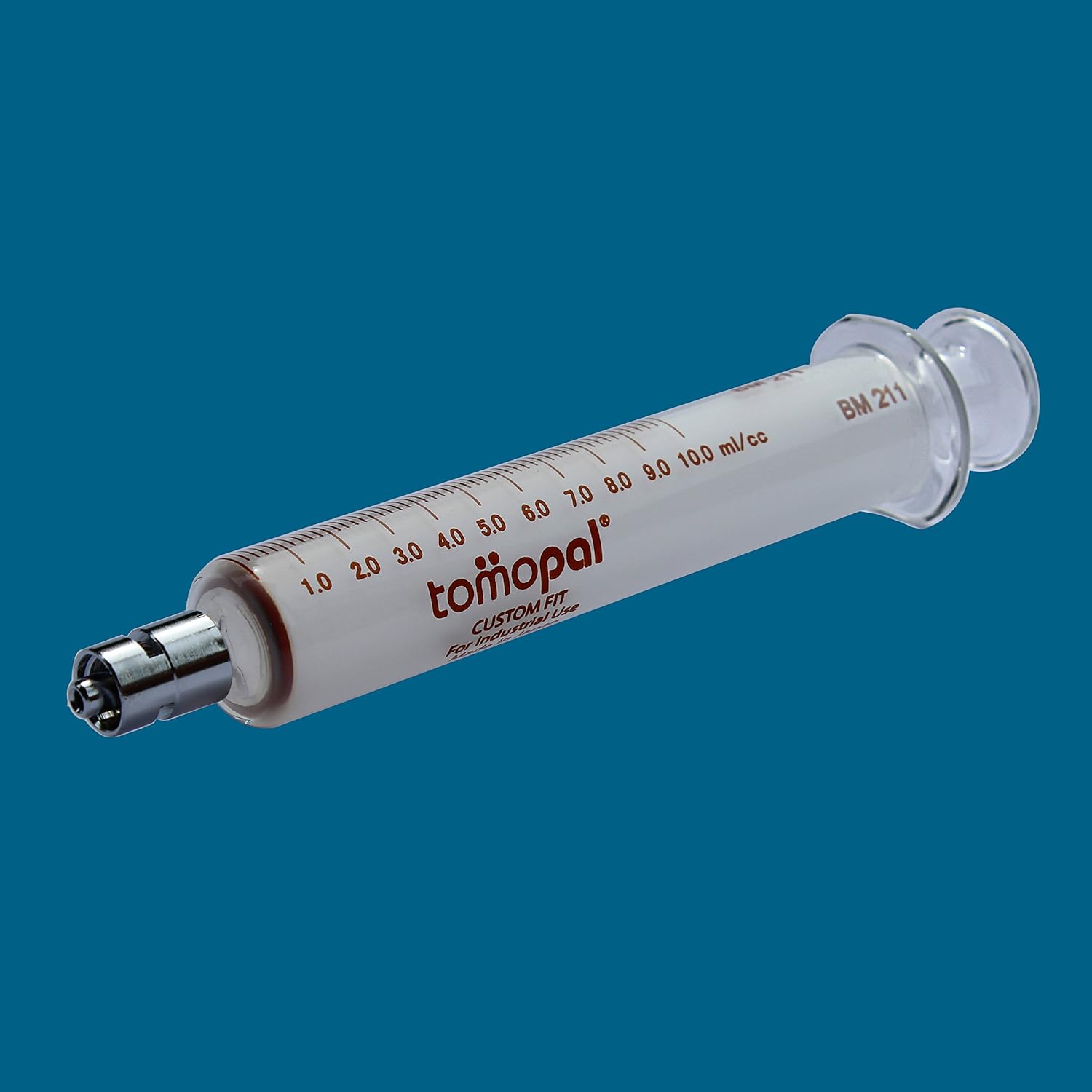 Glass Syringe 10 ml (Per Pack 6), Tomopal Glass Syringe 10 ml w/0.2 ml Graduation for Industrial or Dissolved Gas Analysis uses. P/N: 140-4510-X006, Made in Japan