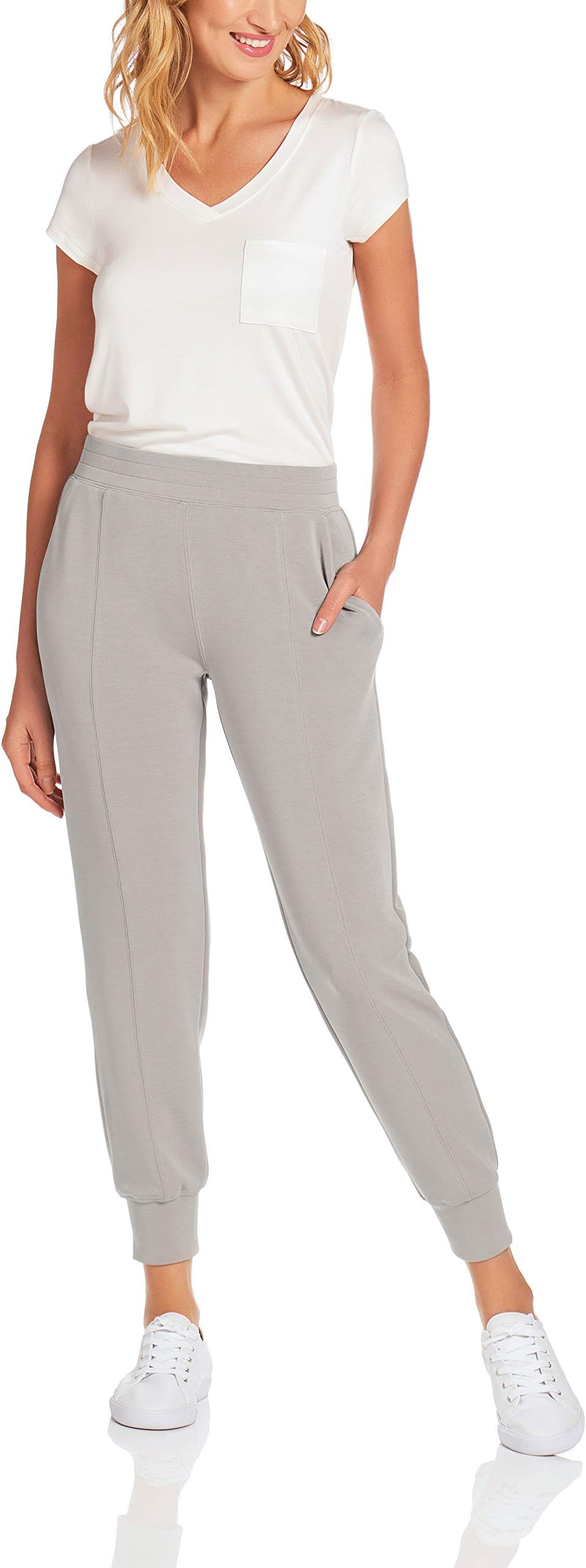 Cable & Gauge Sport Yummy Fabric Jogger Pant with Elastic Waist, Banded Bottom