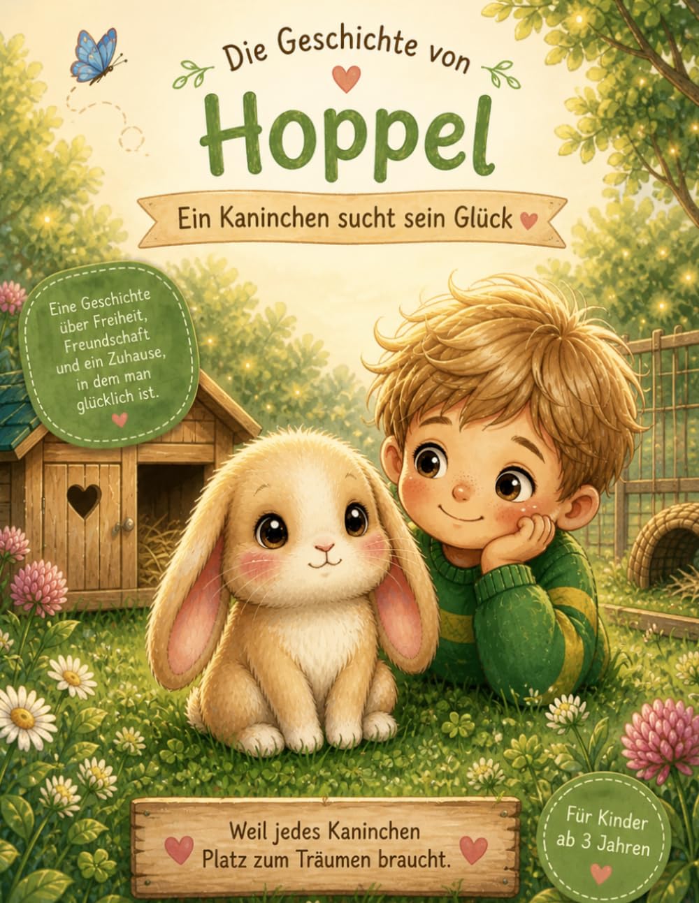 Die Geschichte von Hoppel: Ein Kaninchen sucht sein Glück – Eine liebevolle Geschichte über Freiheit, Freundschaft und ein artgerechtes Zuhause | Für Kinder ab 3 Jahren