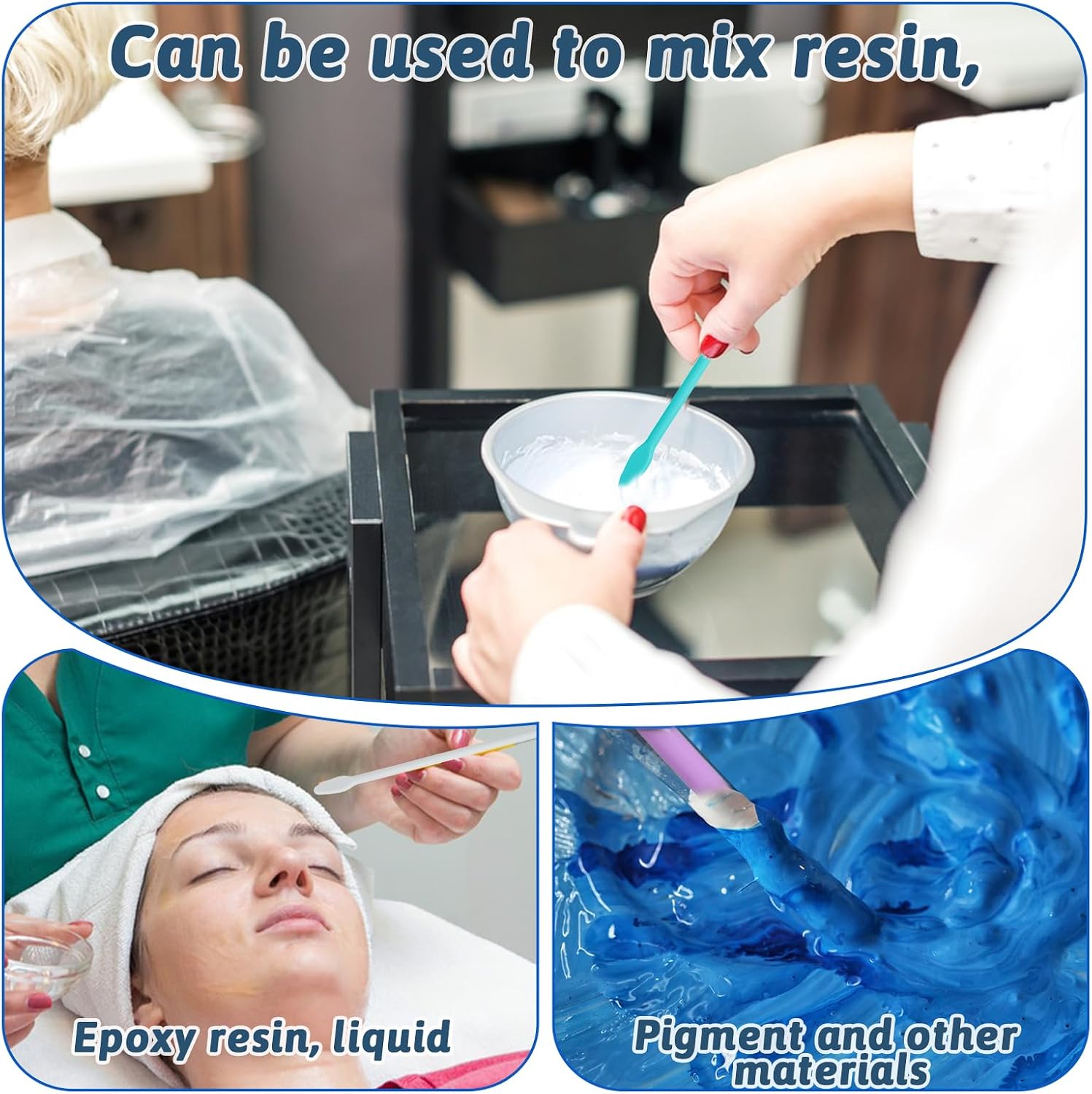 5PCS Silicone Resin Stir Sticks, Paint Stir Sticks Reusable Epoxy Resin Stirs Stick for Paints, Resins Mixing, Arts, Crafts, Handmade Crafts, Liquid, Facial Mask Stirring Rods