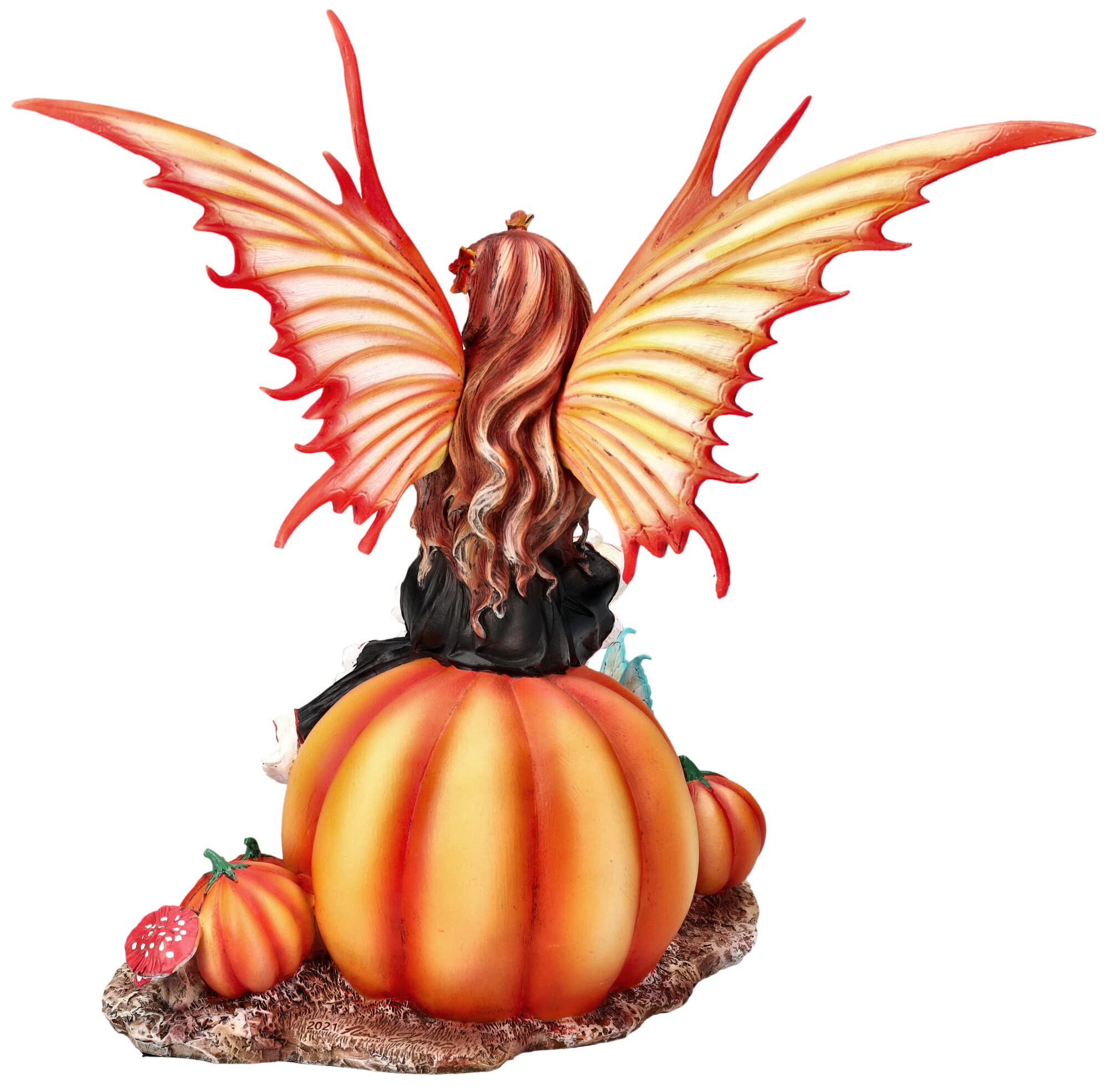 Pacific Giftware Elfen Figur mit Kürbissen Pumpkin Fairy von Amy Brown - Fee Engel Statue