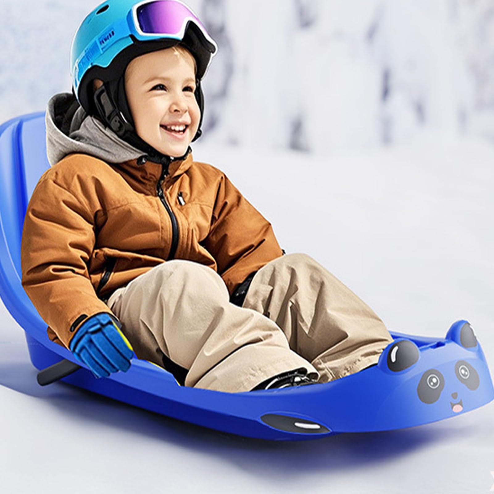 Bambini - Sport Invernali con Schienale - Tobogan Snow con Freno Integrato - Per Ragazzi e Ragazze, Asilo Nido, Snow Hills, Parco, Cortile E Parco Giochi