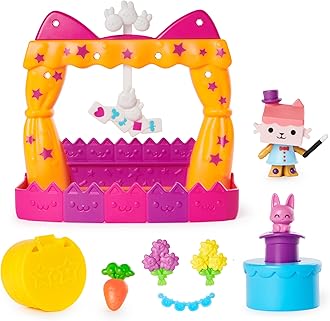Gabby's Dollhouse, 'Baby Box Cat' Talent Show Balcony Playset, 8 Pieces with Toy Figures and Accessories for the Dollhouse Inviting Sensory Play