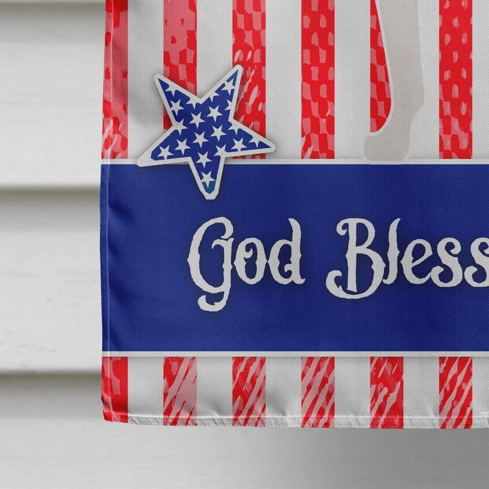 Caroline's Treasures BB8352CHF American Foxhound American House Flag Large Porch Sleeve Pole Decorative Outside Yard Banner Artwork Wall Hanging, Polyester, House Size, Multicolor