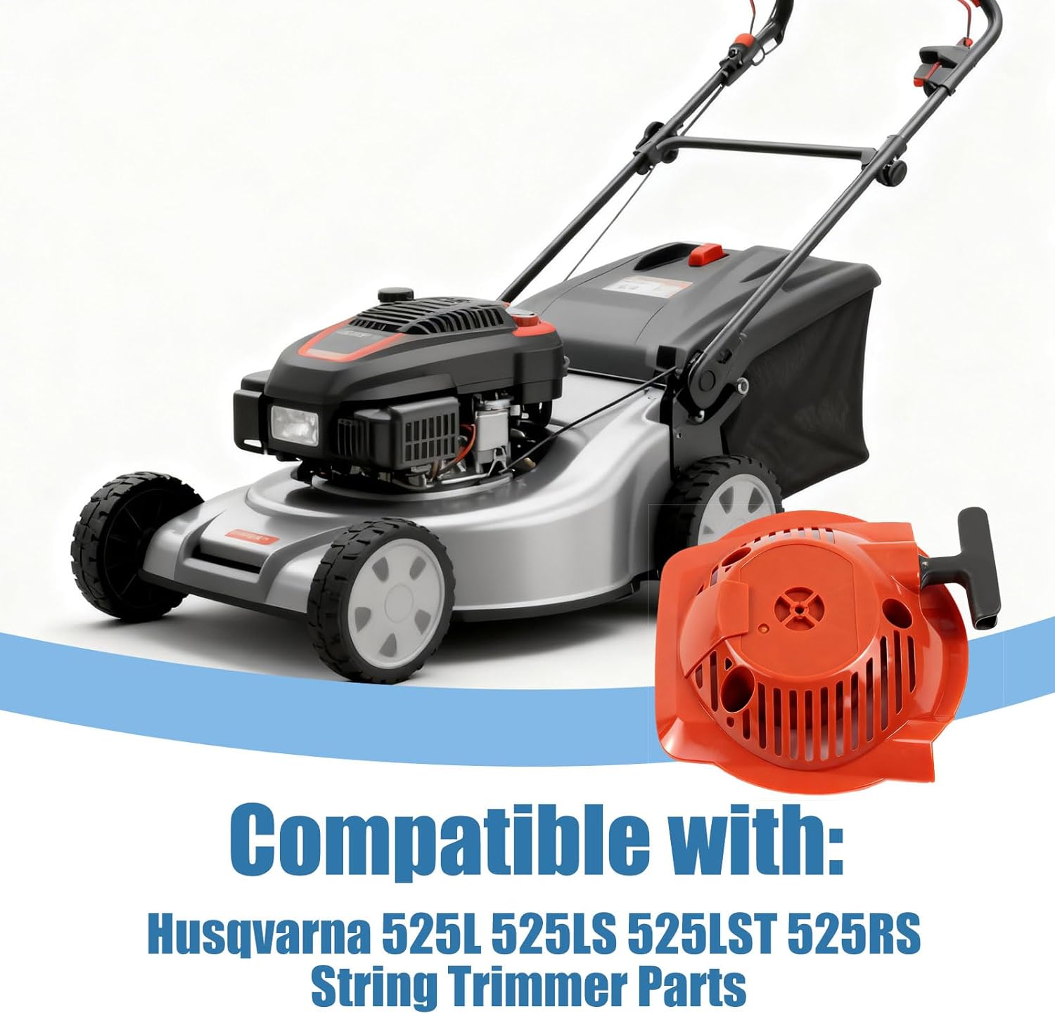 578992501 596249001 Recoil Starter Assembly with Pull Cord Compatible with Husqvarna 525L 525LS 525LST 525RS String Trimmer Parts