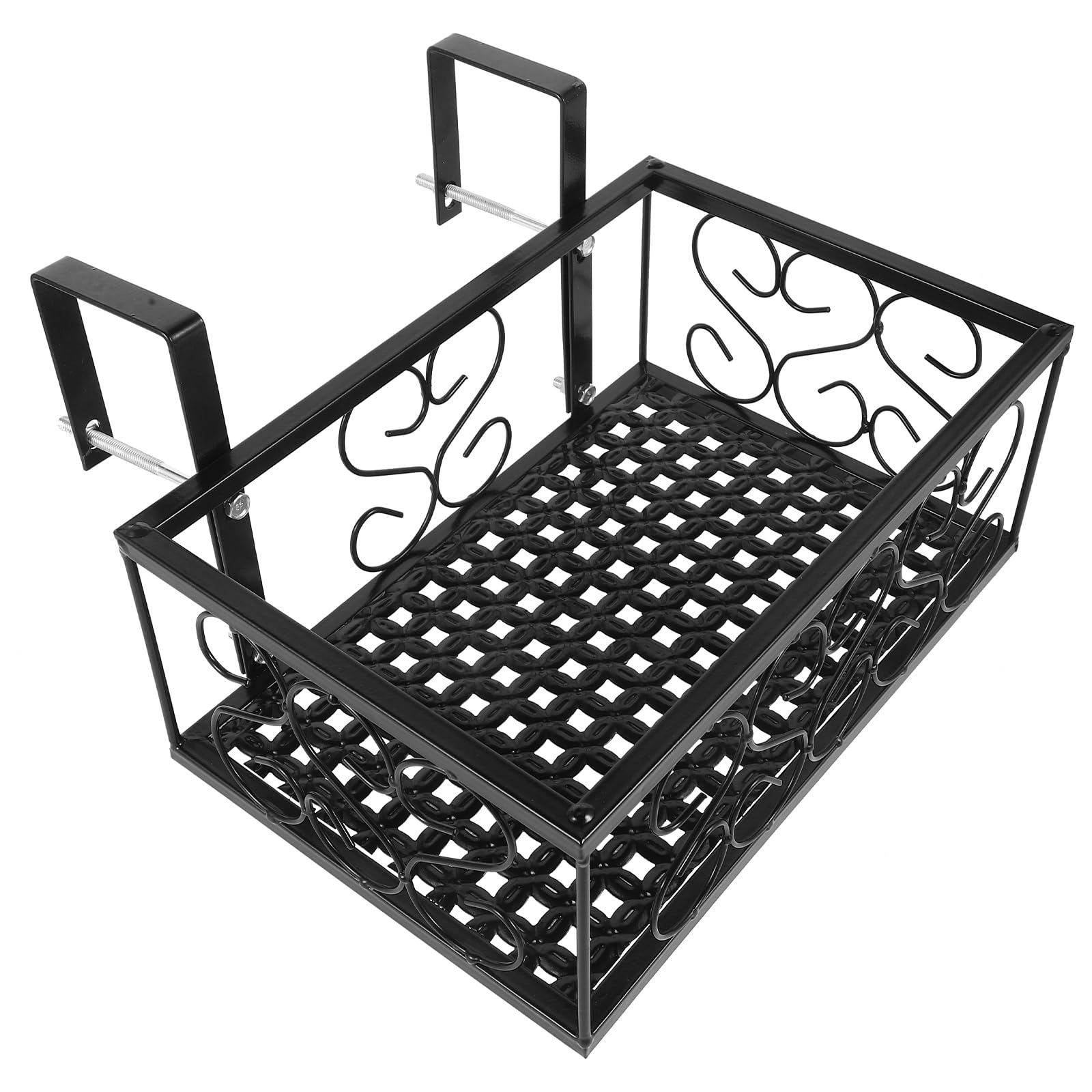 Soporte para plantas colgante jojofuny de hierro negro para macetas en ventanas y paredes