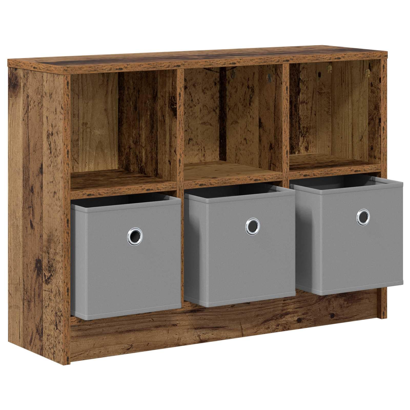 Credenza in legno anticato, 73,5 x 22,5 x 53,5 cm, comò con