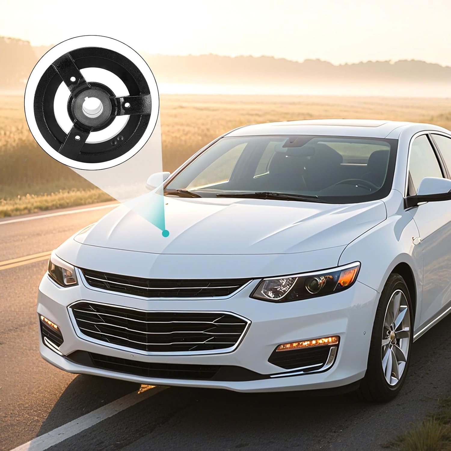 594-309 Harmonic Balancer Pulley For 2000-2020 Chevy Malibu Equinox Cavalier Cobalt,For Buick LaCrosse Regal Verano,For Pontiac G4/5/6,For GMC & Oldsmobile & Saab & Saturn 2.0L 2.2L 2.4L L4